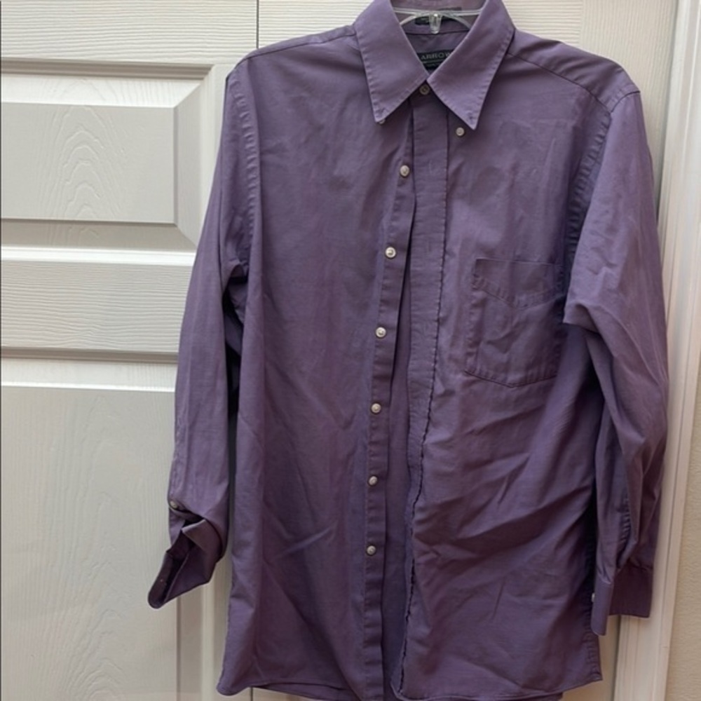 Arrow Purple Casual Button Down Shirt with Classic Design